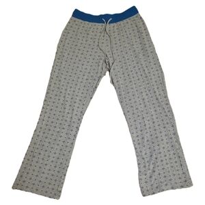 Star Patterned Lounge Pants with Blue Waistband